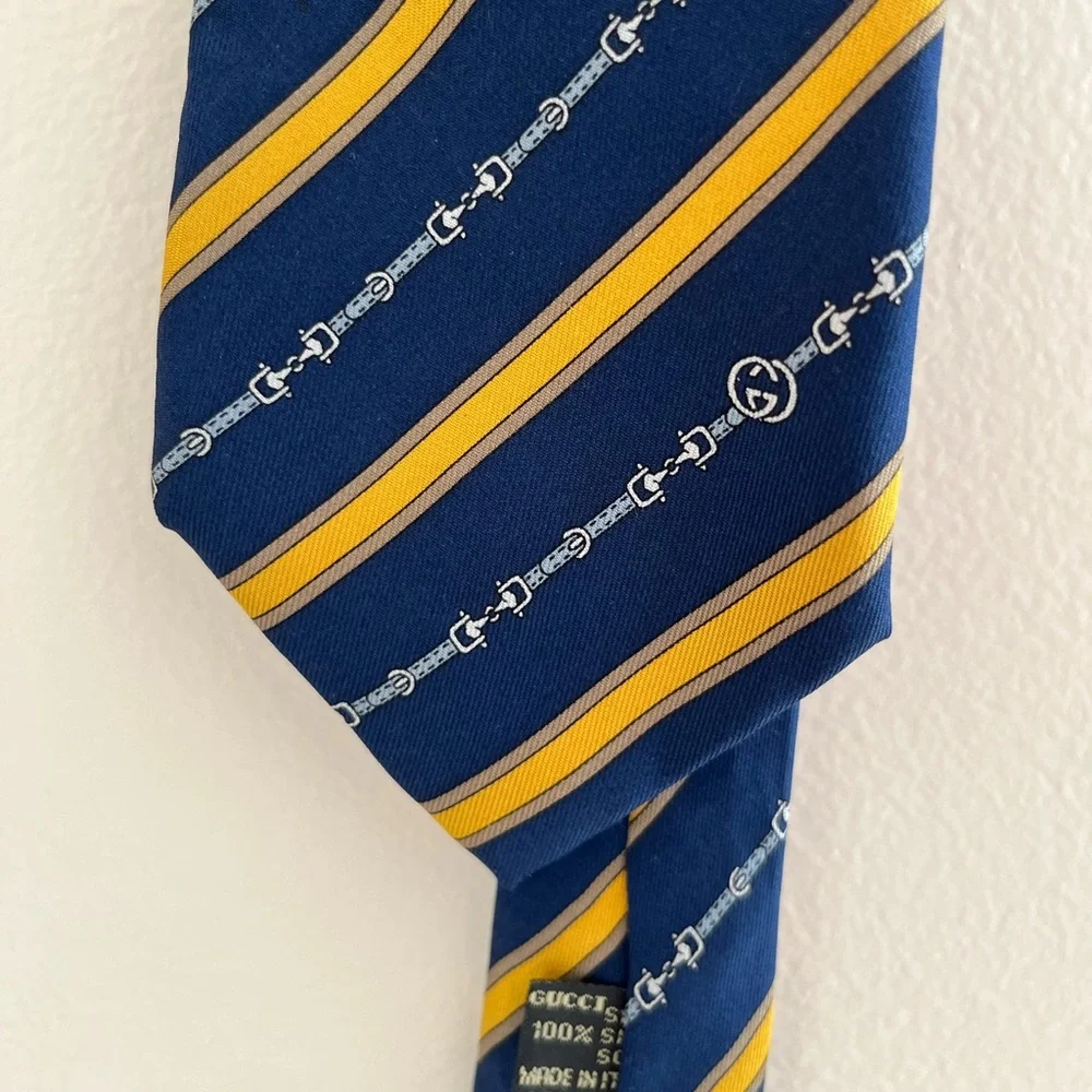 Vintage Gucci Men’s Silk Tie 1970s - Picture 3 of 6